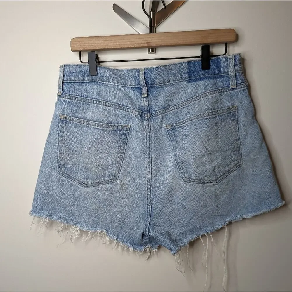 Etica Sydney Raw Hem Denim Shorts | Size 30